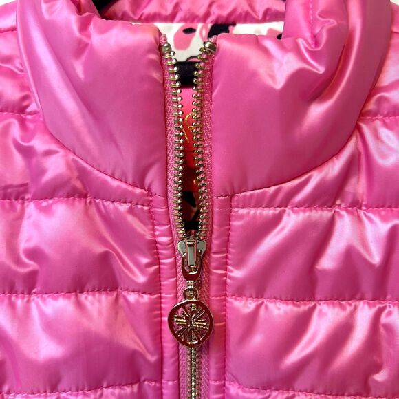 Lilly Pulitzer Elyn Puffer Vest 60th Anniversary Print Pink Size XS NWT - Picture 7 of 14